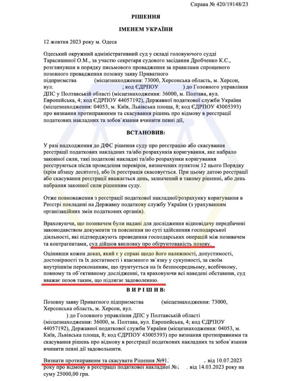 ДОМОГЛИСЯ РЕЄСТРАЦІЇ ПОДАТКОВИХ НАКЛАДНИХ