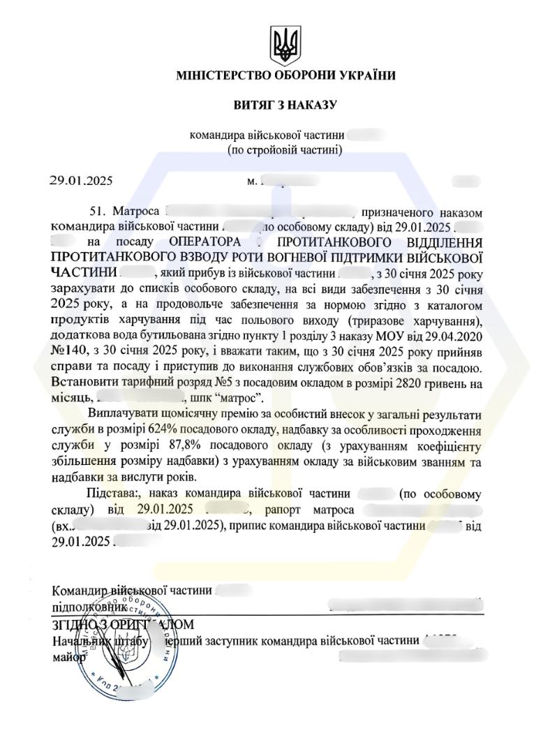 ВІДНОВИЛИ ПРАВО НА ГРОШОВЕ ЗАБЕЗПЕЧЕННЯ ТА ПРЕМІЮ ПІСЛЯ ЗВІЛЬНЕННЯ